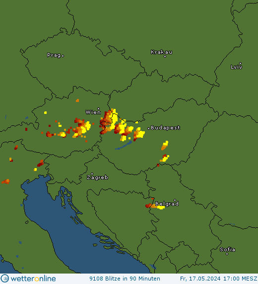 Aktuelle Blitzkarte Osteuropa