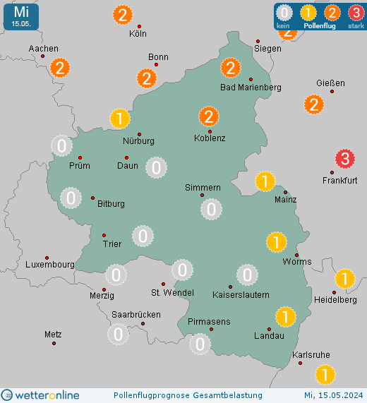 Landau in der Pfalz: Pollenflugvorhersage Ambrosia für Freitag, den 26.04.2024