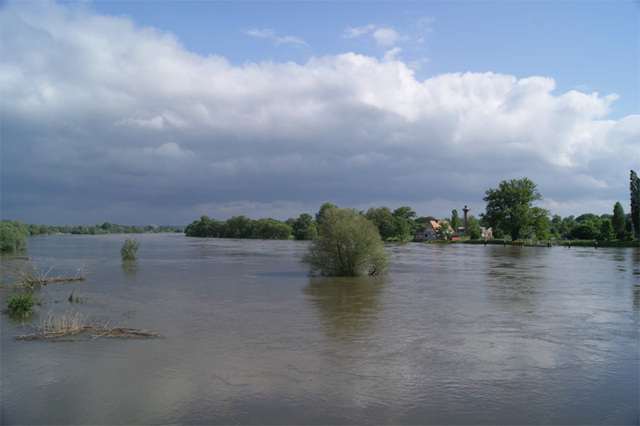 Oderhochwasser bei Küstrin