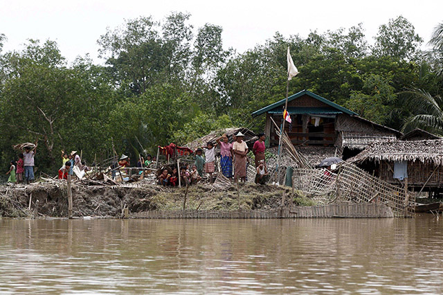 Fast ganz Myanmar unter Wasser
