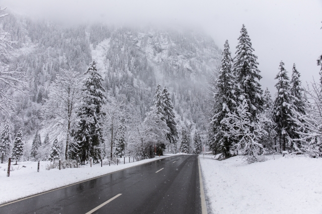 Schnee in Südbayern und Tirol