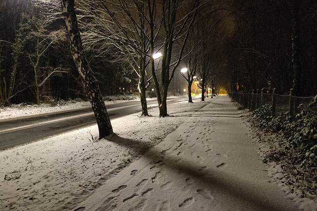 Erster Schnee im Rheinland